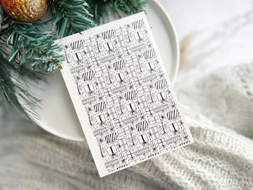 1 Sheet, Approx 13x90cm, Christmas Print Water Decal Image Transfer for Polymer Clay / Ceramics